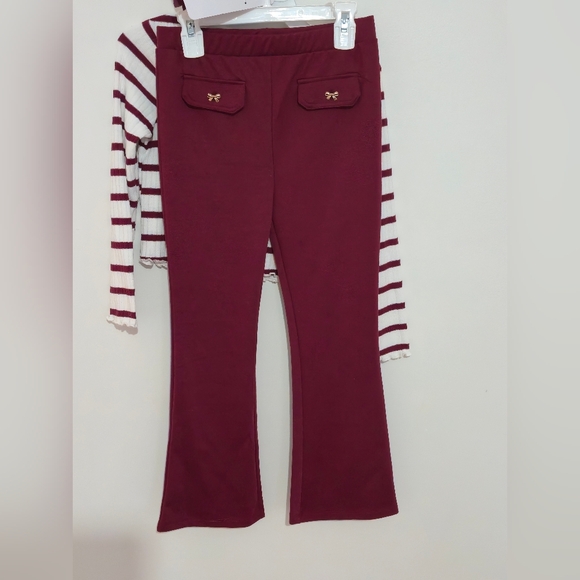 Red and White Striped Kids Matching Set - Picture 3 of 4